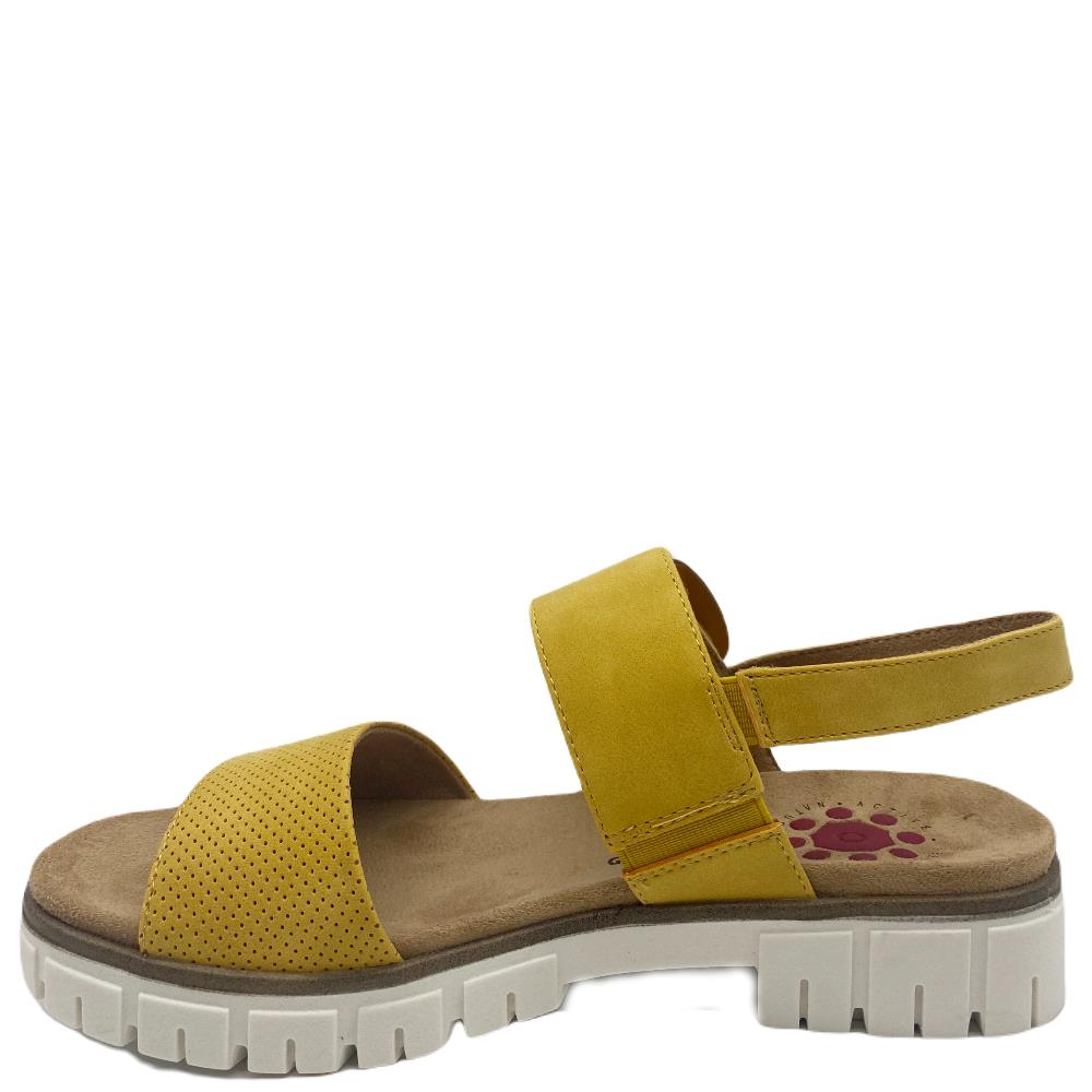 RELIFE WOMENS VELCRO STRAP SANDAL YELLOW Paul Byron Shoes Ireland